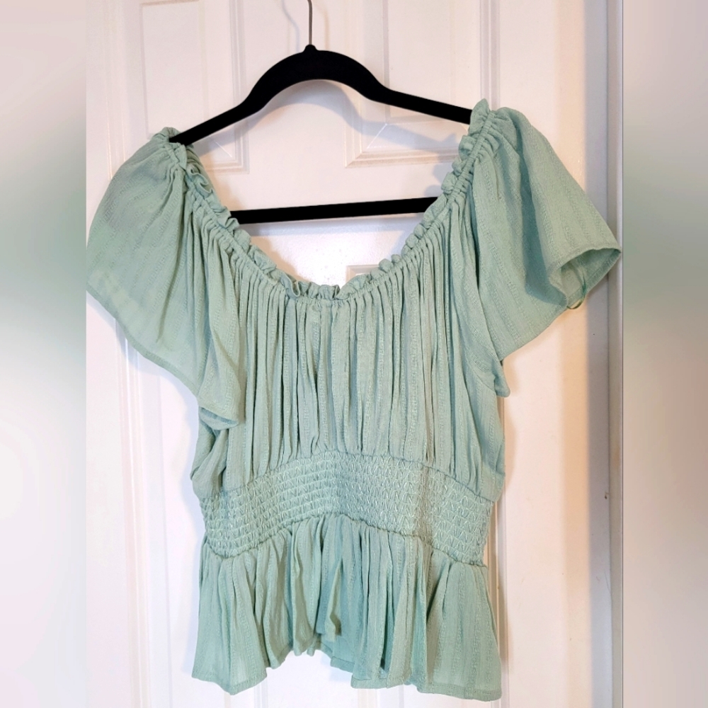 NWOT Lane Tree Woman's Blouse Size Lg Mint